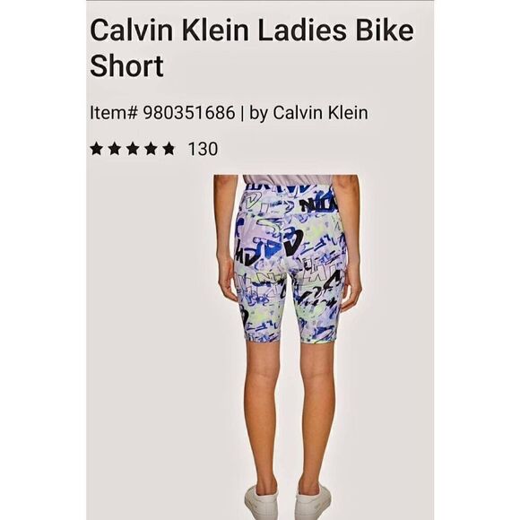 NEW WITH TAGS WOMENS CALVIN KLEIN BIKE SHORTS - Picture 1 of 4